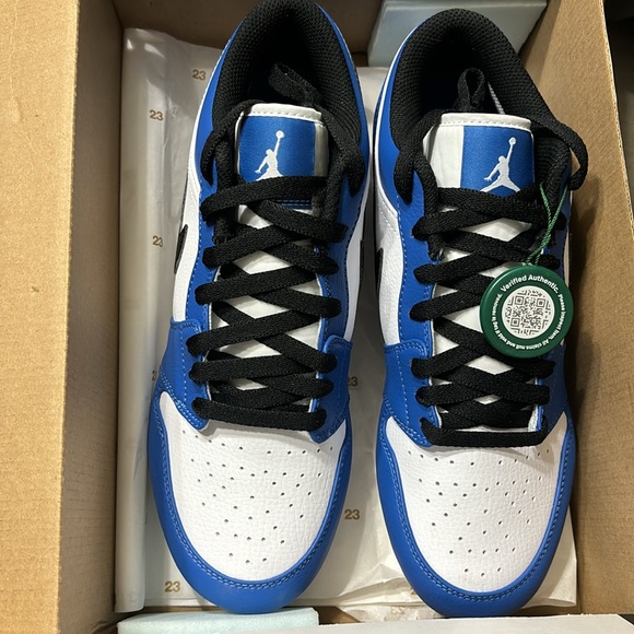 Nike -Jordan 1 Low TD - white/black-royal - Size 8.5 - Authentic Brand New! - Picture 2 of 7